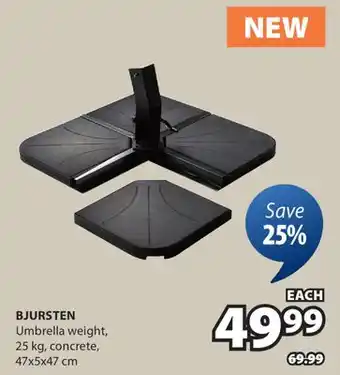 JYSK BJURSTEN Umbrella offer