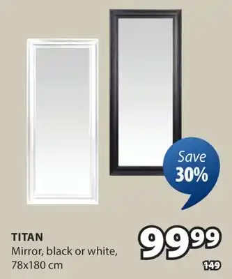JYSK TITAN Mirror, black or white offer