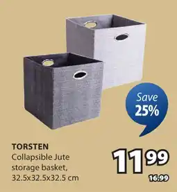 JYSK TORSTEN Collapsible Jute storage basket offer