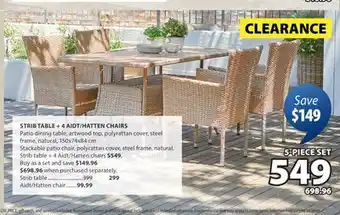JYSK STRIB TABLE + 4 AIDT/HATTEN CHAIRS offer