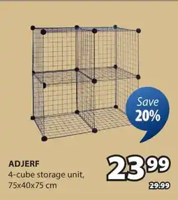 JYSK ADJERF 4-cube storage unit offer