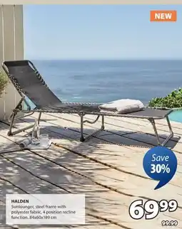 JYSK HALDEN Sunlounger offer