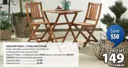 JYSK EGELUND TABLE + 2 EGELUND CHAIRS offer