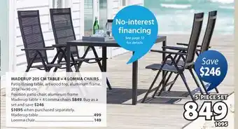 JYSK MADERUP 205 CM TABLE + 4 LOMMA CHAIRS offer