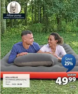 JYSK Roll & Relax Air Mattress, Pillow Pump offer