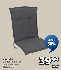 JYSK GUDHJEM Outdoor mid-back position cushion offer