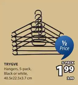 JYSK TRYGVE Hangers offer