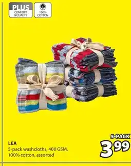JYSK LEA 5-pack washcloths offer