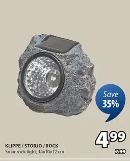 JYSK KLIPPE/STORJO/ROCK Solar rock light offer