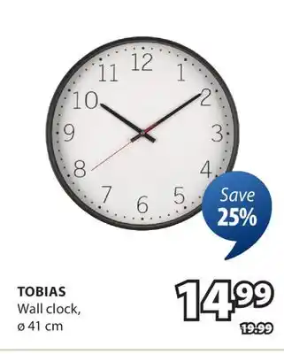 JYSK TOBIAS Wall clock offer
