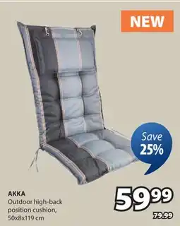 JYSK AKKA Outdoor high-back position cushion offer