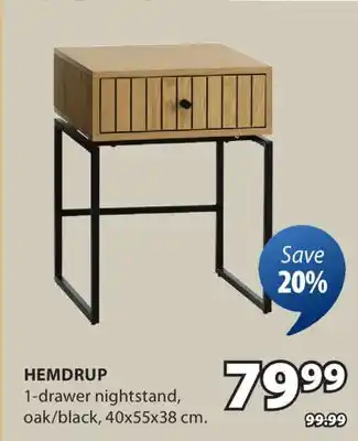 JYSK HEMDRUP 1 - drawer nightstand offer