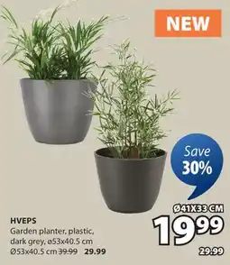 JYSK HVEPS Garden planter, plastic, dark grey offer