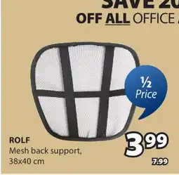 JYSK ROLF Mesh back support offer
