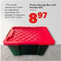 Matériaux Pont Masson Plastic Storage Box with Handles 60L offer