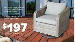 Matériaux Pont Masson Single Swivel Chair 28X 28X 29 offer