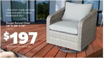 Matériaux Pont Masson Single Swivel Chair 28X 28X 29 offer