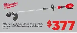 Matériaux Pont Masson Milwaukee M18 Fuel Quik-Lok String Trimmer Kit offer