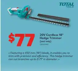 Matériaux Pont Masson 20V Cordless 18 Hedge Trimmer (bare) offer