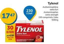 Accès pharma Tylenol Acetaminophen extra strength offer