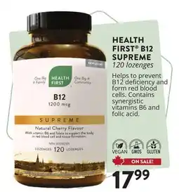 Ki Nature & Santé HEALTH FIRST B12 SUPREME offer