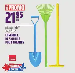 Gagnon - La Grande Quincaillerie ENSEMBLE DE 3 OUTILS POUR ENFANTS GARANT offer