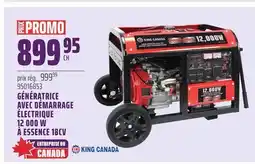 Gagnon - La Grande Quincaillerie GÉNÉRATRICE AVEC DÉMARRAGE ÉLECTRIQUE 12 000 W À ESSENCE 18CV KING CANADA offer