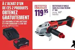 Gagnon - La Grande Quincaillerie RECTIFIEUSE D'ANGLE SANS FIL 8 500 TR/MIN 5 18V EINHELL offer