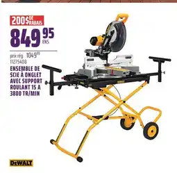 Gagnon - La Grande Quincaillerie ENSEMBLE DE SCIE À ONGLET AVEC SUPPORT ROULANT 15 A 3800 TR/MIN DEWALT offer