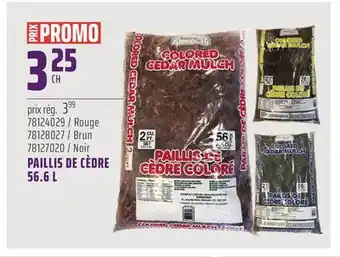 Gagnon - La Grande Quincaillerie PAILLIS DE CÈDRE 56.6 L offer