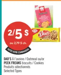 Pharmaprix DAD'S Oatmeal or PEEK FREANS Cookies offer