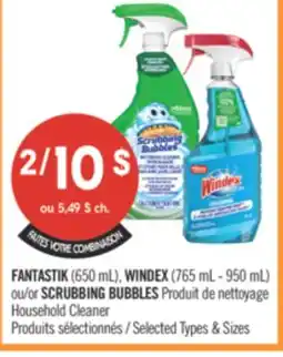 Pharmaprix FANTASTIK (650 mL), WINDEX (765 mL - 950 mL) or SCRUBBING BUBBLES Household Cleaner offer