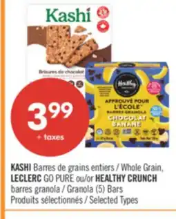 Pharmaprix KASHI Whole Grain, LECLERC GO PURE or HEALTHY CRUNCH Granola (5) Bars offer