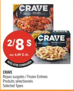 Pharmaprix CRAVE Frozen Entrees offer
