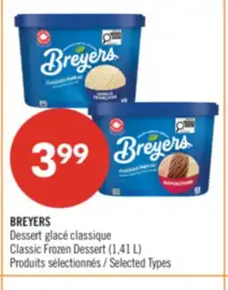 Pharmaprix BREYERS Classic Frozen Dessert offer
