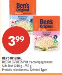 Pharmaprix BEN'S ORIGINAL BISTRO EXPRESS Plat d'accompagnement Side Dish offer