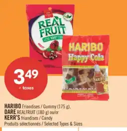 Pharmaprix HARIBO Gummy 175 g, DARE REALFRUIT 180 g or KERR'S Candy offer