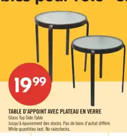 Pharmaprix Glass Top Side Table offer