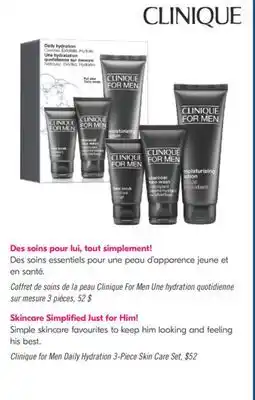 Pharmaprix Clinique for Men Daily Hydration 3-Piece Skin Care Set offer