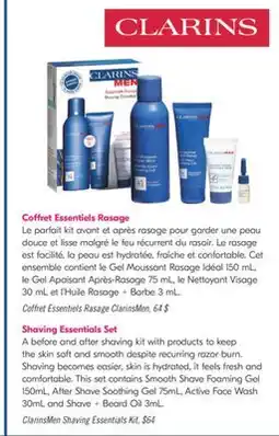Pharmaprix ClarinsMen Shaving Essentials Kit offer