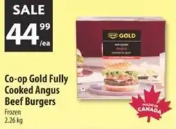 Co-op Co-op gold fully cooked angus beef burgers offer
