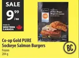 Co-op Co-op gold pure sockeye salmon burgers offer