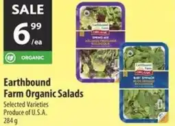 Co-op Earthbound farm organic salads offer