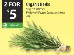 Co-op Organic herbs offer