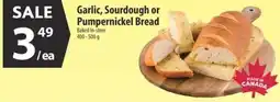 Co-op Garlic, sourdough or pumpernickel bread offer