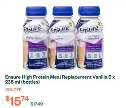 Voilà Ensure High Protein Meal Replacement Vanilla 6 x 235 ml (bottles) offer