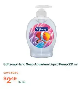 Voilà Softsoap Hand Soap Aquarium Liquid Pump 221 ml offer