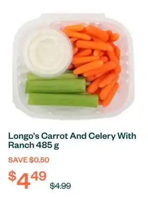 Voilà Longo's Carrot And Celery With Ranch 485 g offer
