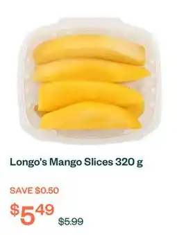 Voilà Longo's Mango Slices 320 g offer