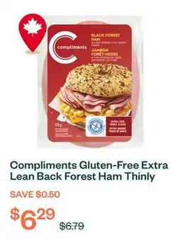 Voilà Compliments Gluten-Free Extra Lean Back Forest Ham Thinly Sliced Meat 175 g offer